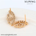 92467 xuping wholesale simple designed gold plated earrings